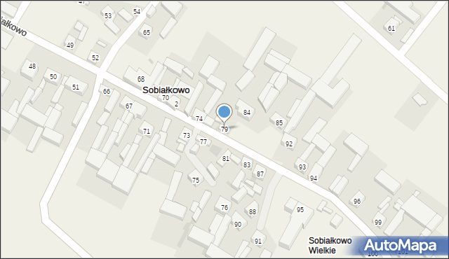 Sobiałkowo, Sobiałkowo, 79, mapa Sobiałkowo