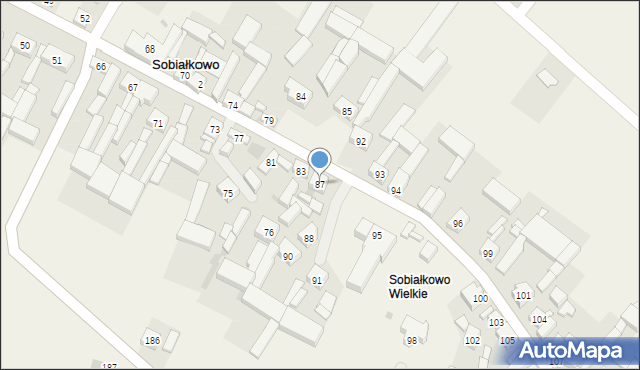 Sobiałkowo, Sobiałkowo, 87, mapa Sobiałkowo