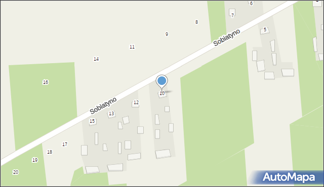 Sobiatyno, Sobiatyno, 10, mapa Sobiatyno