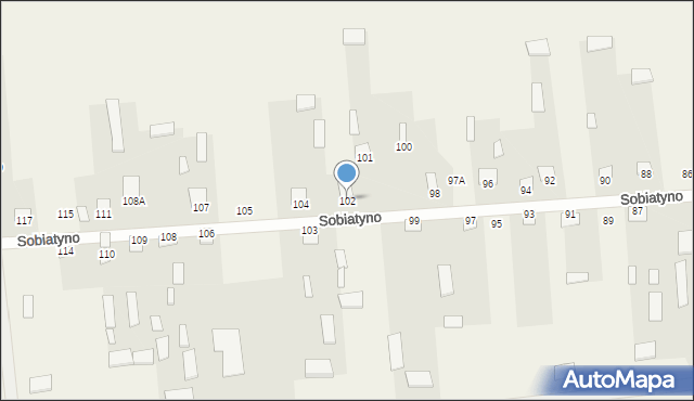 Sobiatyno, Sobiatyno, 102, mapa Sobiatyno