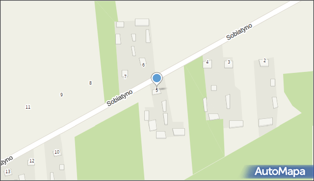 Sobiatyno, Sobiatyno, 5, mapa Sobiatyno