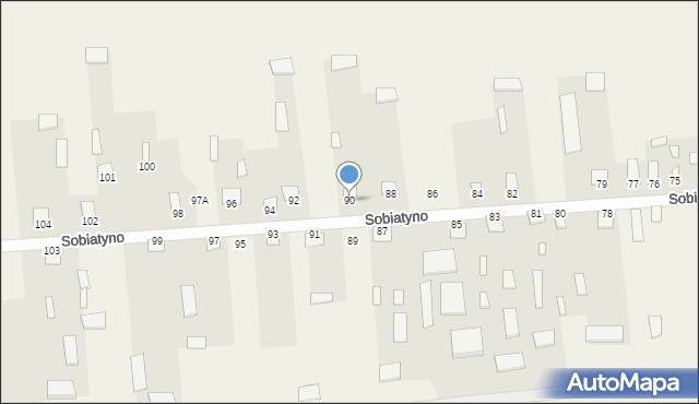 Sobiatyno, Sobiatyno, 90, mapa Sobiatyno