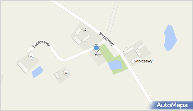 Sobiczewy, Sobiczewy, 33, mapa Sobiczewy