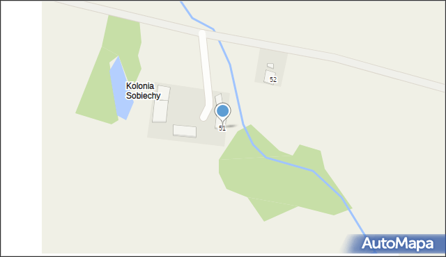 Sobiechy, Sobiechy, 51, mapa Sobiechy