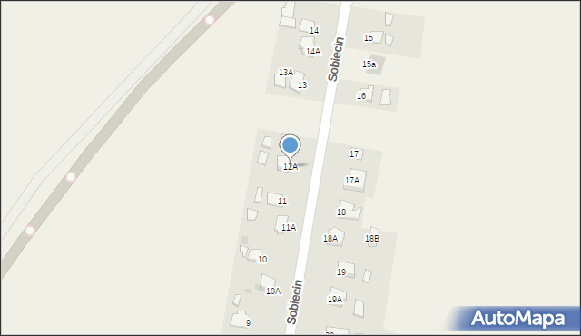 Sobiecin, Sobiecin, 12A, mapa Sobiecin