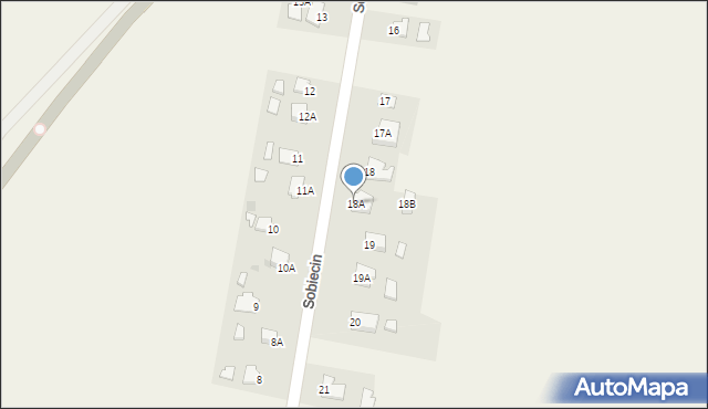 Sobiecin, Sobiecin, 18A, mapa Sobiecin