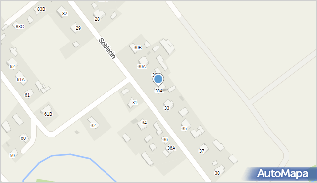 Sobiecin, Sobiecin, 33A, mapa Sobiecin