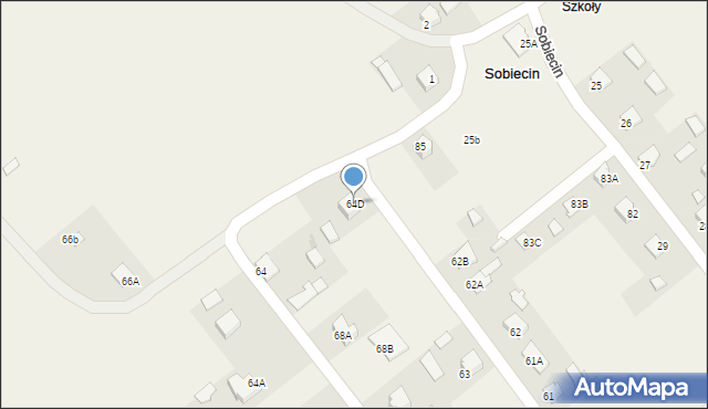 Sobiecin, Sobiecin, 64D, mapa Sobiecin