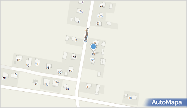 Sobiecin, Sobiecin, 69, mapa Sobiecin