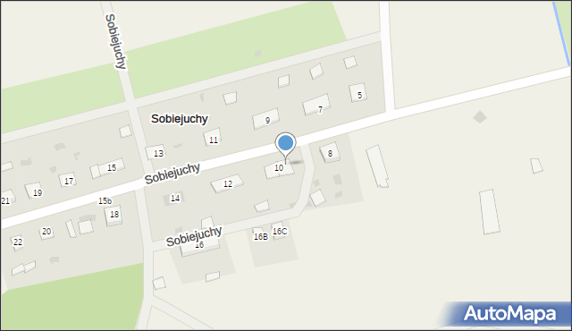 Sobiejuchy, Sobiejuchy, 10a, mapa Sobiejuchy