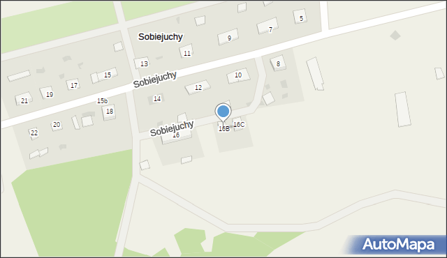 Sobiejuchy, Sobiejuchy, 16B, mapa Sobiejuchy