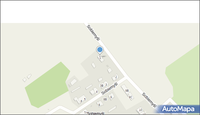 Sobiemyśl, Sobiemyśl, 1, mapa Sobiemyśl