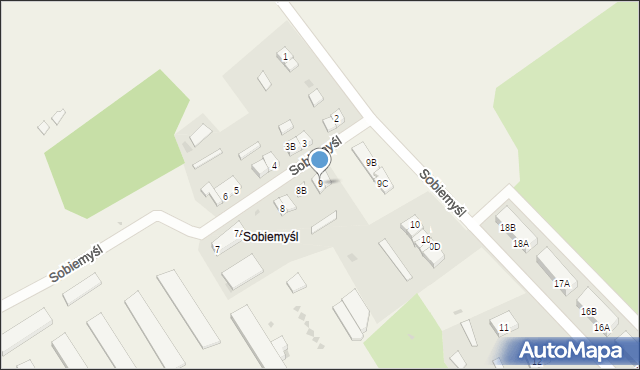 Sobiemyśl, Sobiemyśl, 9, mapa Sobiemyśl