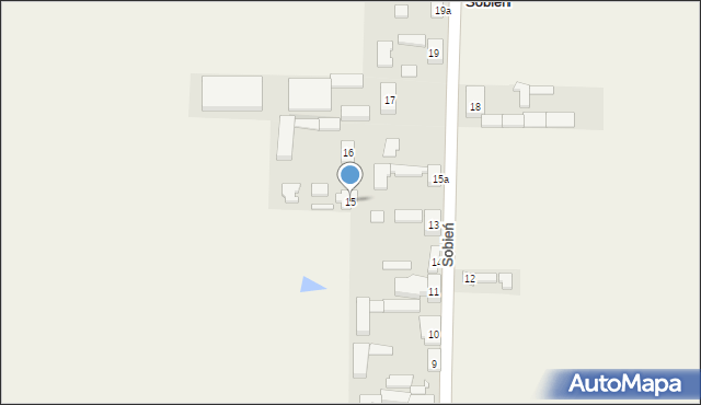 Sobień, Sobień, 15, mapa Sobień