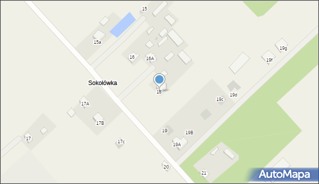 Sobienie Biskupie, Sobienie Biskupie, 18, mapa Sobienie Biskupie