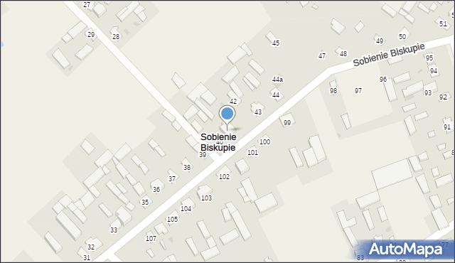 Sobienie Biskupie, Sobienie Biskupie, 41, mapa Sobienie Biskupie