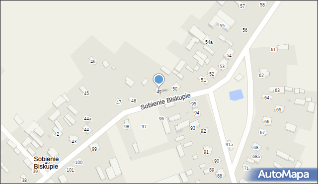 Sobienie Biskupie, Sobienie Biskupie, 49, mapa Sobienie Biskupie