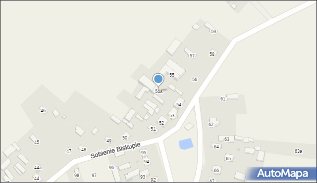 Sobienie Biskupie, Sobienie Biskupie, 54a, mapa Sobienie Biskupie
