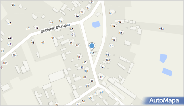 Sobienie Biskupie, Sobienie Biskupie, 91a, mapa Sobienie Biskupie