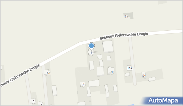 Sobienie Kiełczewskie Drugie, Sobienie Kiełczewskie Drugie, 8, mapa Sobienie Kiełczewskie Drugie
