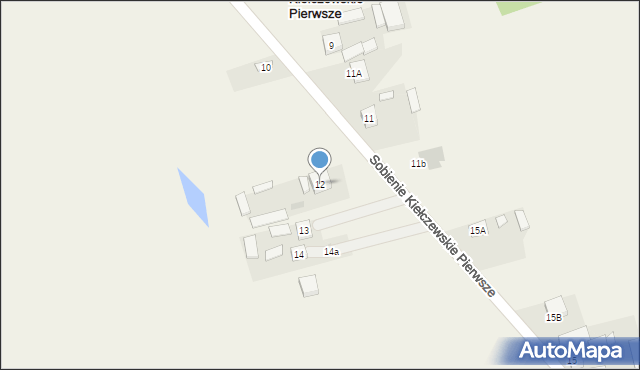 Sobienie Kiełczewskie Pierwsze, Sobienie Kiełczewskie Pierwsze, 12, mapa Sobienie Kiełczewskie Pierwsze