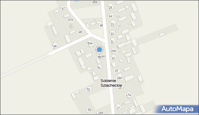Sobienie Szlacheckie, Sobienie Szlacheckie, 50, mapa Sobienie Szlacheckie