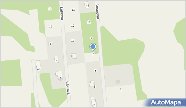 Sobienki, Sosnowa, 7, mapa Sobienki