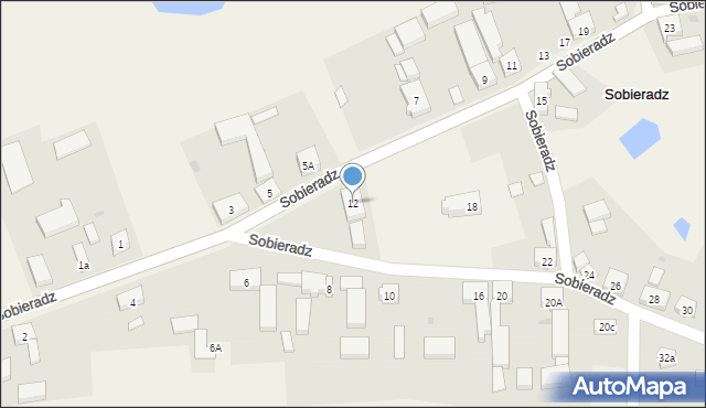 Sobieradz, Sobieradz, 12, mapa Sobieradz