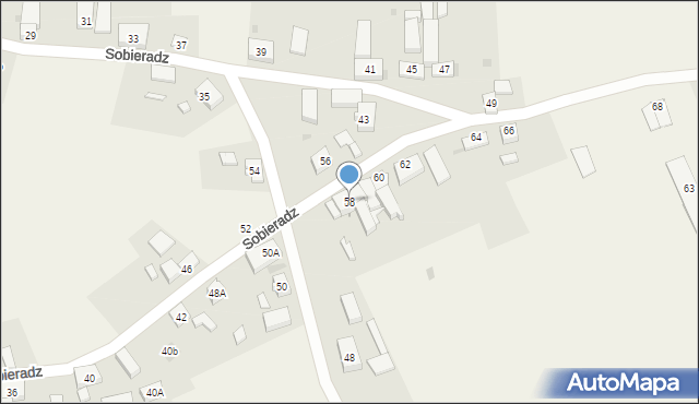 Sobieradz, Sobieradz, 58, mapa Sobieradz