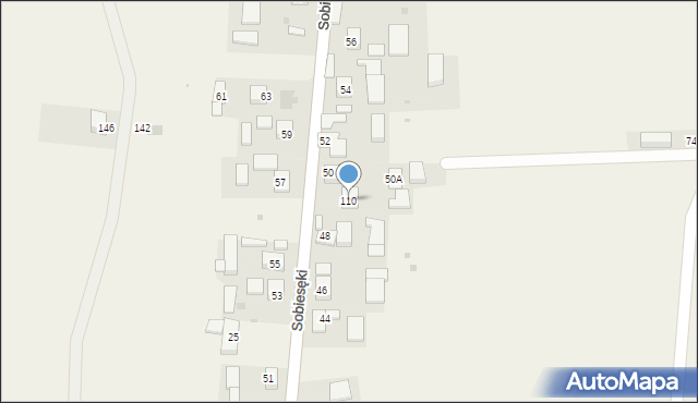 Sobiesęki, Sobiesęki, 110, mapa Sobiesęki