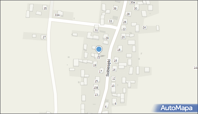 Sobiesęki, Sobiesęki, 21, mapa Sobiesęki