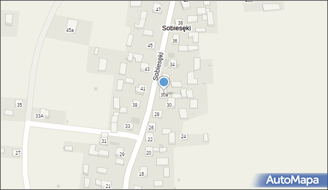 Sobiesęki, Sobiesęki, 30a, mapa Sobiesęki