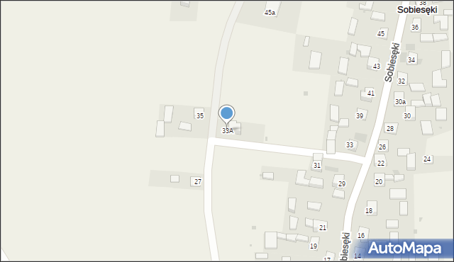 Sobiesęki, Sobiesęki, 33A, mapa Sobiesęki