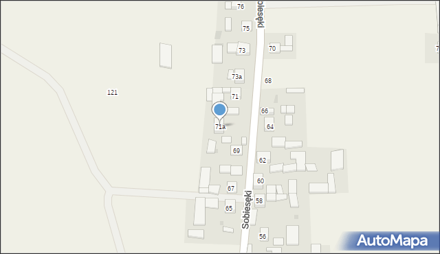Sobiesęki, Sobiesęki, 71a, mapa Sobiesęki