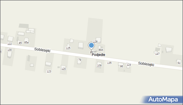 Sobiesęki, Sobiesęki, 89, mapa Sobiesęki