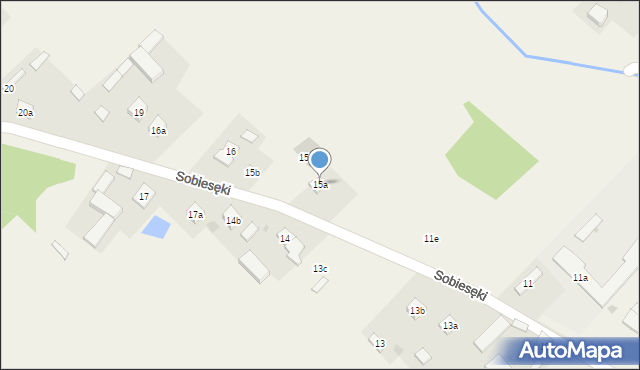 Sobiesęki, Sobiesęki, 15a, mapa Sobiesęki