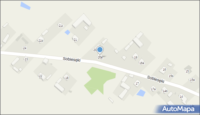 Sobiesęki, Sobiesęki, 20a, mapa Sobiesęki