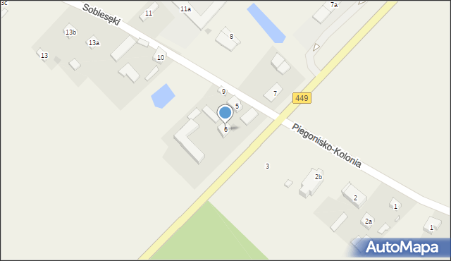 Sobiesęki, Sobiesęki, 6, mapa Sobiesęki