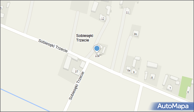 Sobiesęki Trzecie, Sobiesęki Trzecie, 12a, mapa Sobiesęki Trzecie