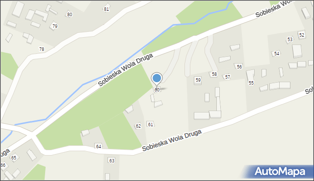 Sobieska Wola Druga, Sobieska Wola Druga, 60, mapa Sobieska Wola Druga