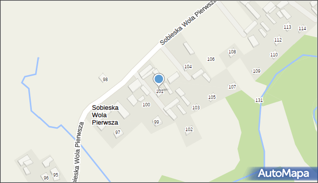 Sobieska Wola Pierwsza, Sobieska Wola Pierwsza, 101, mapa Sobieska Wola Pierwsza