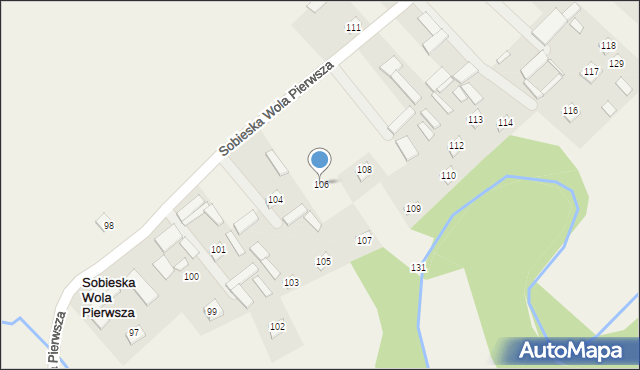 Sobieska Wola Pierwsza, Sobieska Wola Pierwsza, 106, mapa Sobieska Wola Pierwsza