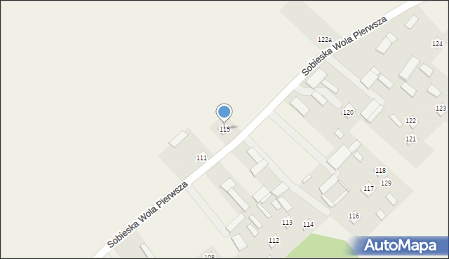 Sobieska Wola Pierwsza, Sobieska Wola Pierwsza, 115, mapa Sobieska Wola Pierwsza