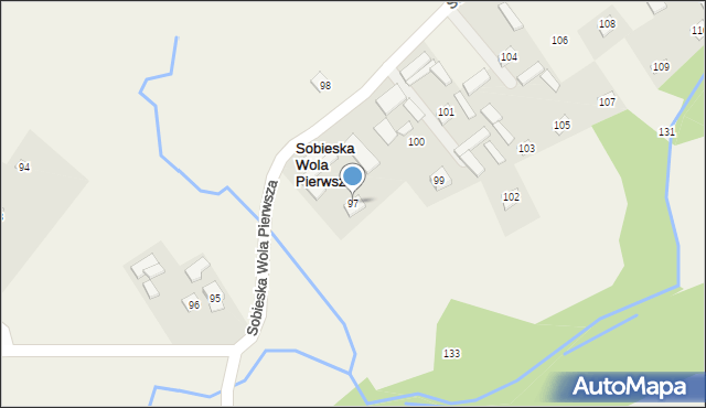 Sobieska Wola Pierwsza, Sobieska Wola Pierwsza, 97, mapa Sobieska Wola Pierwsza