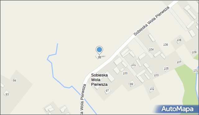 Sobieska Wola Pierwsza, Sobieska Wola Pierwsza, 98, mapa Sobieska Wola Pierwsza
