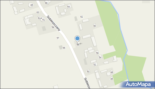 Sobieszczany, Sobieszczany, 58, mapa Sobieszczany