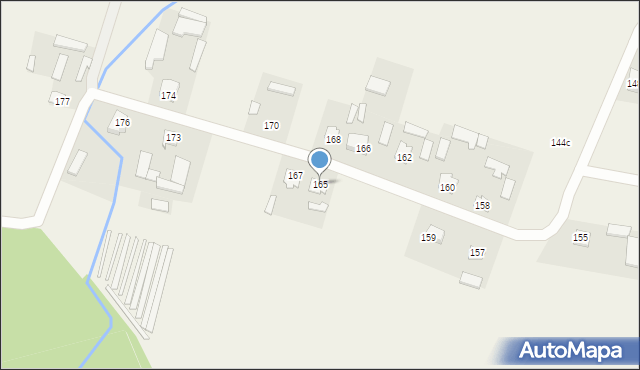 Sobieszczany-Kolonia, Sobieszczany-Kolonia, 165, mapa Sobieszczany-Kolonia