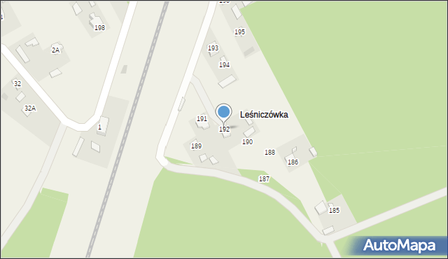 Sobieszczany-Kolonia, Sobieszczany-Kolonia, 192, mapa Sobieszczany-Kolonia