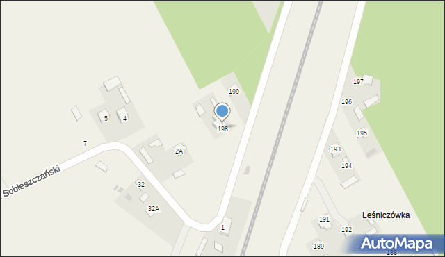 Sobieszczany-Kolonia, Sobieszczany-Kolonia, 198, mapa Sobieszczany-Kolonia