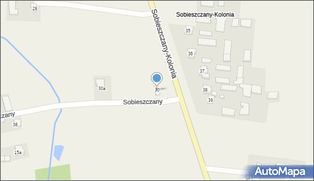 Sobieszczany-Kolonia, Sobieszczany-Kolonia, 30, mapa Sobieszczany-Kolonia